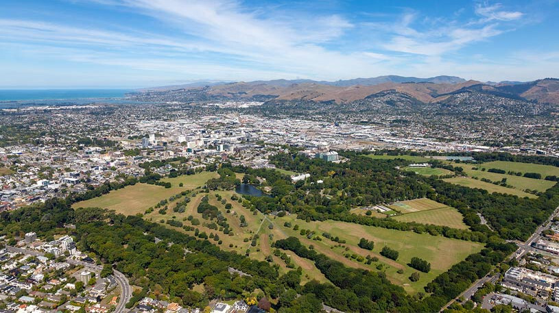 image of christchurch from heli